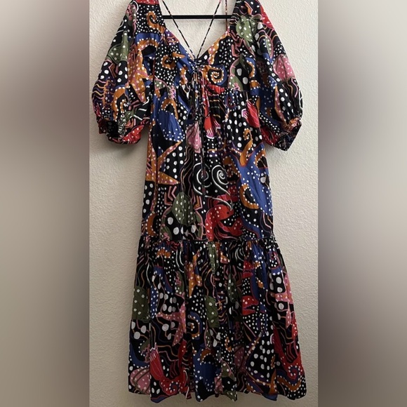 Farm Rio Under The Sea MIDI Cotton Dress Medium $275 - Picture 4 of 10